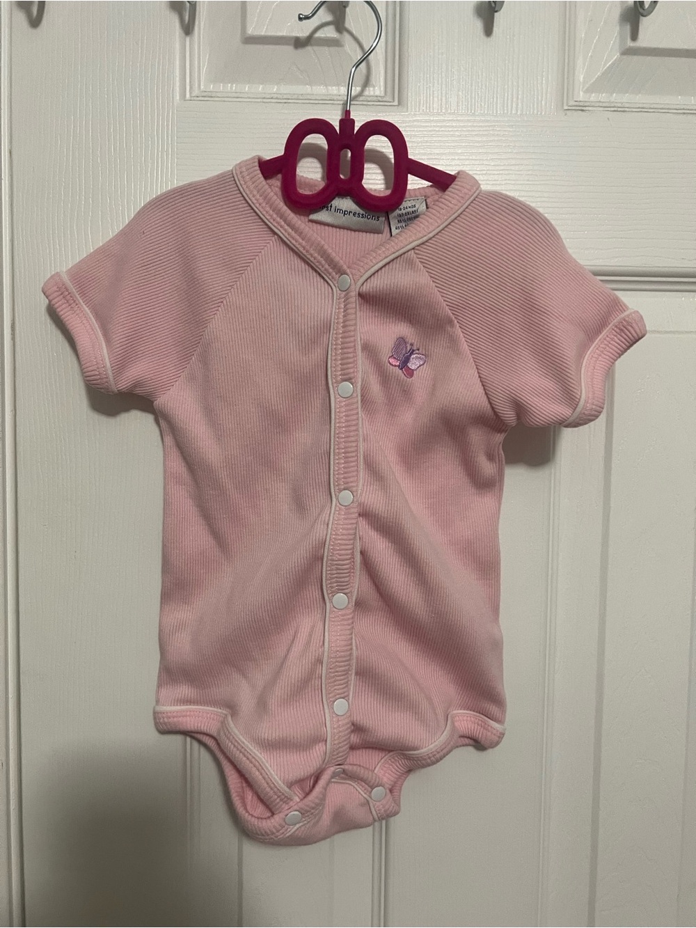 Vintage Butterfly Snap-Front Baby Onesie